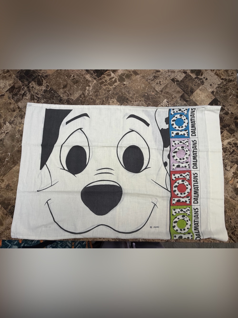 Vintage Disney 90s Dalmatian pillowcase one size